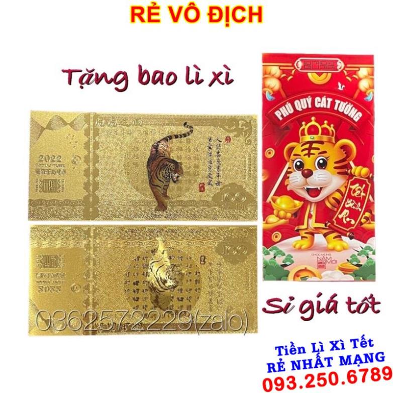 [TÔI RẺ] Tiền Con Cọp ,Con Hổ plastic Mạ Vàng In Màu 3D Đẹp Lung Linh Mẫu 1