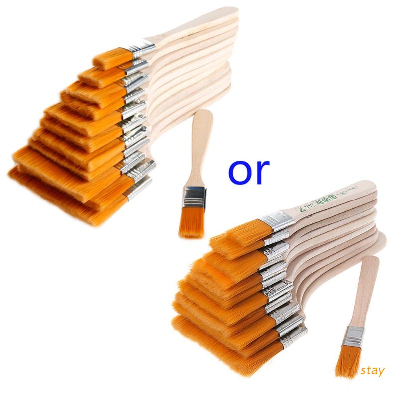 12 Cọ Vẽ Tranh Sơn Dầu Cán Gỗ