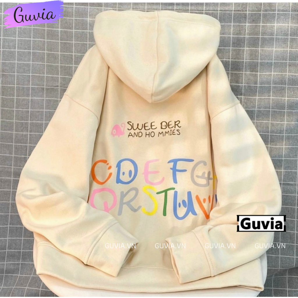 Áo Khoác Nỉ Hoodie SWEEDER Nam Nữ Ulzzang Unisex Tay Rộng Dây Kéo Form Rộng GUVIA