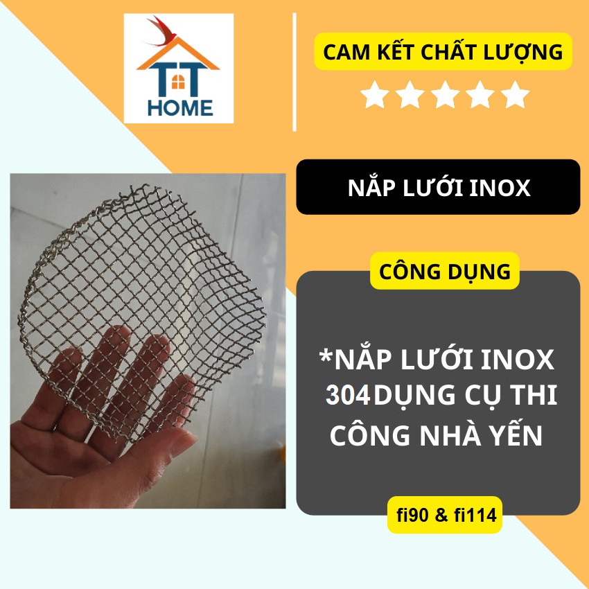 Nắp lưới Inox ⚡ RẺ NHẤT ⚡ Nắp lưới inox 304 dụng cụ thi công nhà yến