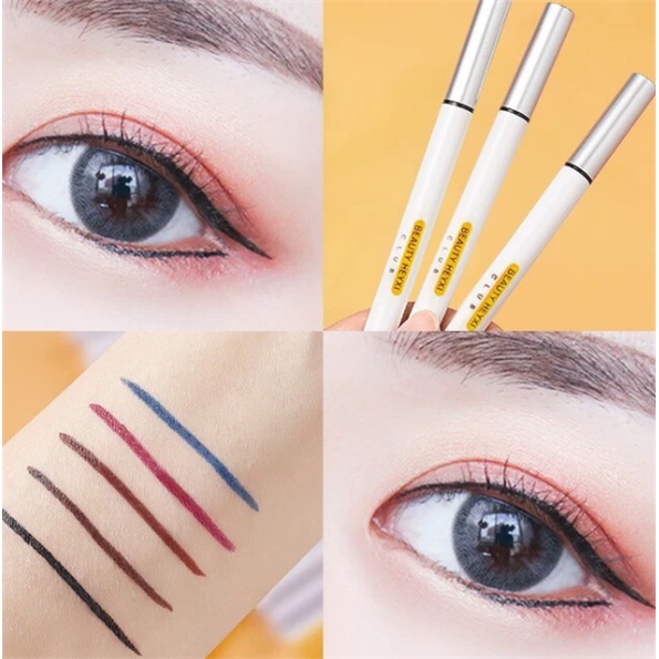 Chì Kẻ Mày 2 Đầu Beauty Heyxi Nét Mảnh, Lâu Trôi, Không Thấm Nước Very Thin Eye Brow Pencil LMN