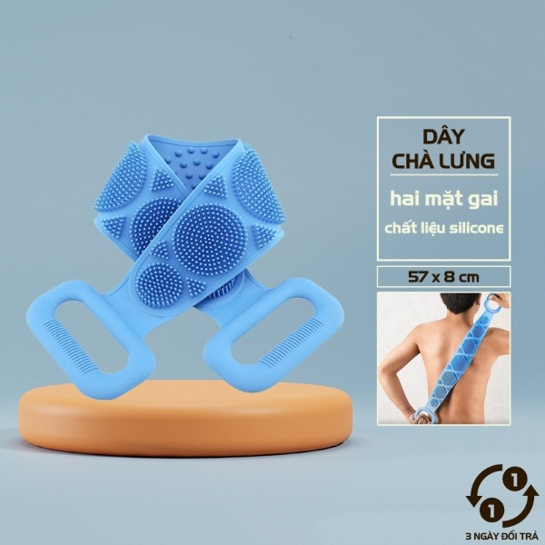 Dây chà lưng đai chà lưng cọ lưng silicon 2 mặt gai tẩy tế bào chết