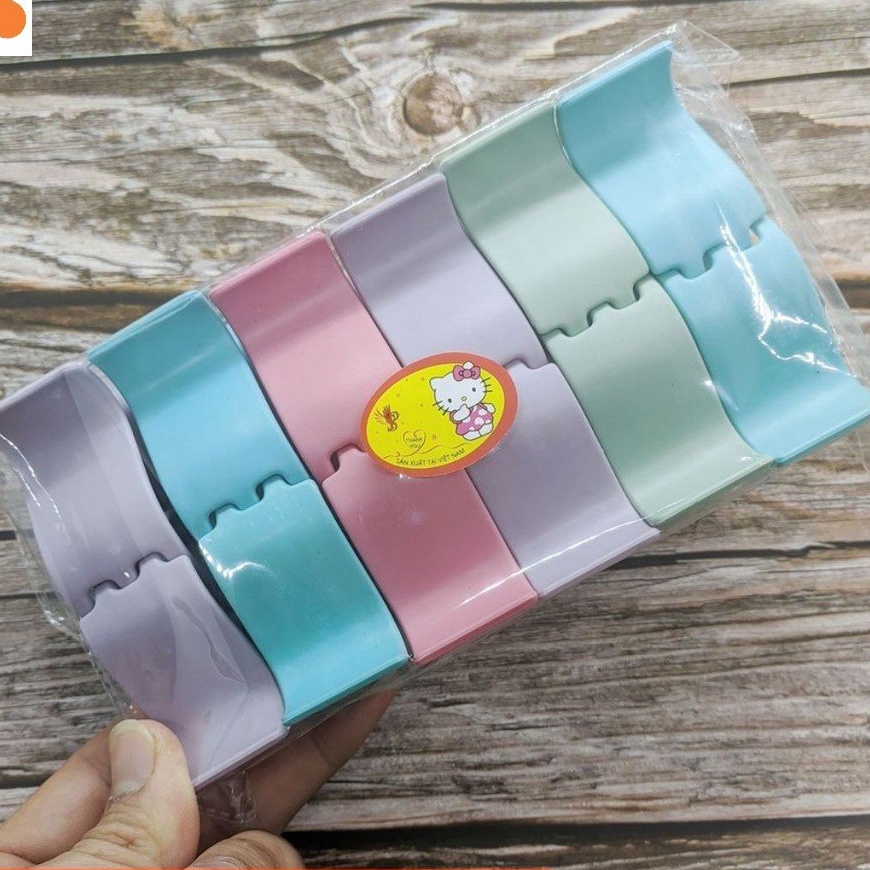 LỐ 12 CÀNG CUA 5 RĂNG MÀU PASTEL