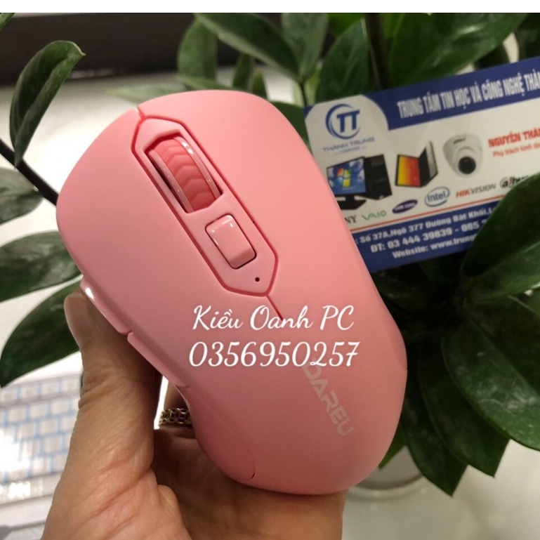 Chuột  Dareu LM115G,Pink / Black / White không dây - có nút trợ năng