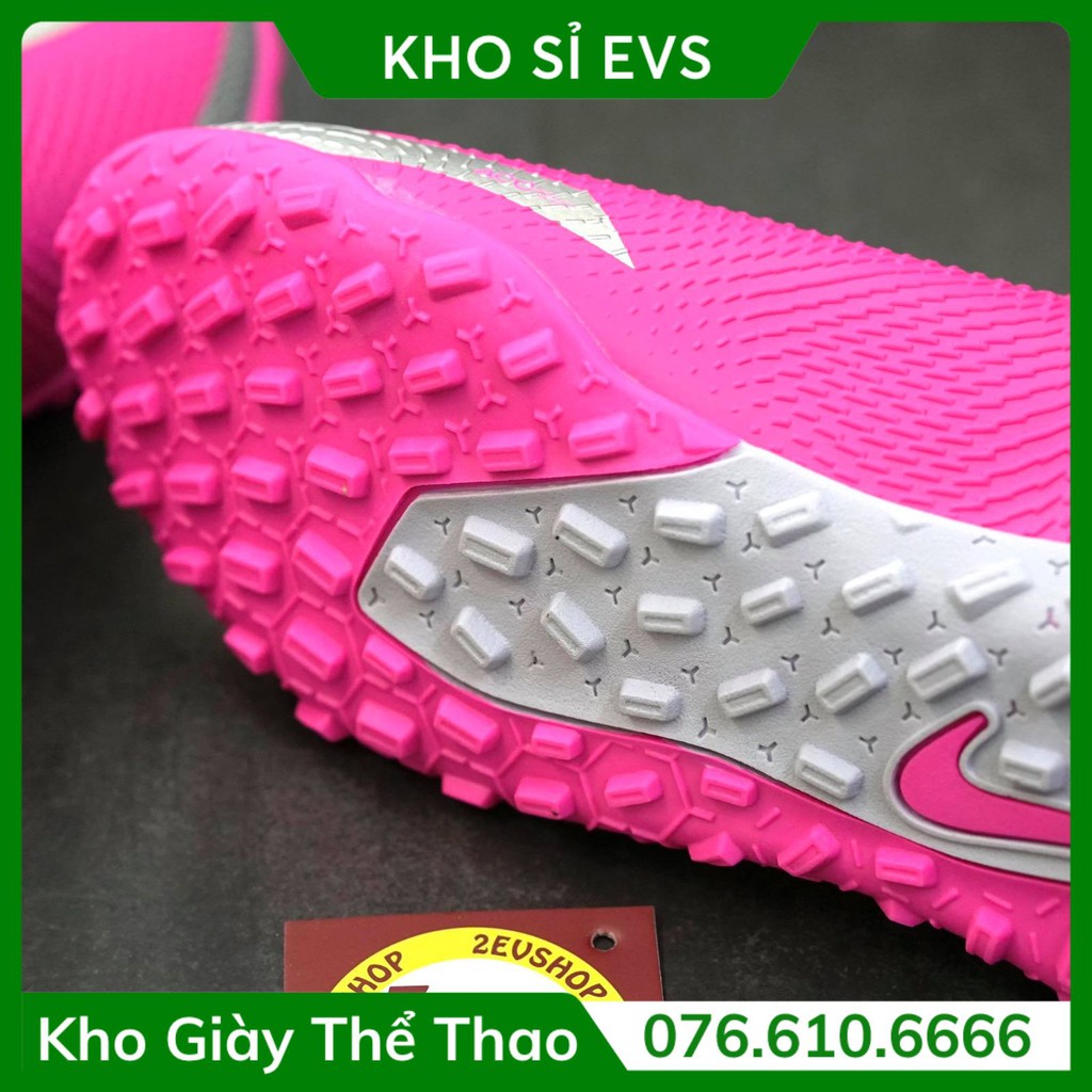 Siêu Hot [FreeShip] [Tặng Tất/Túi] Giày Đá Bóng 𝗧𝗙 𝗡𝗶𝗸𝗲 𝗣𝗵𝗮𝗻𝘁𝗼𝗺 𝗚𝗧 Hồng Cao Cổ Đã Khâu