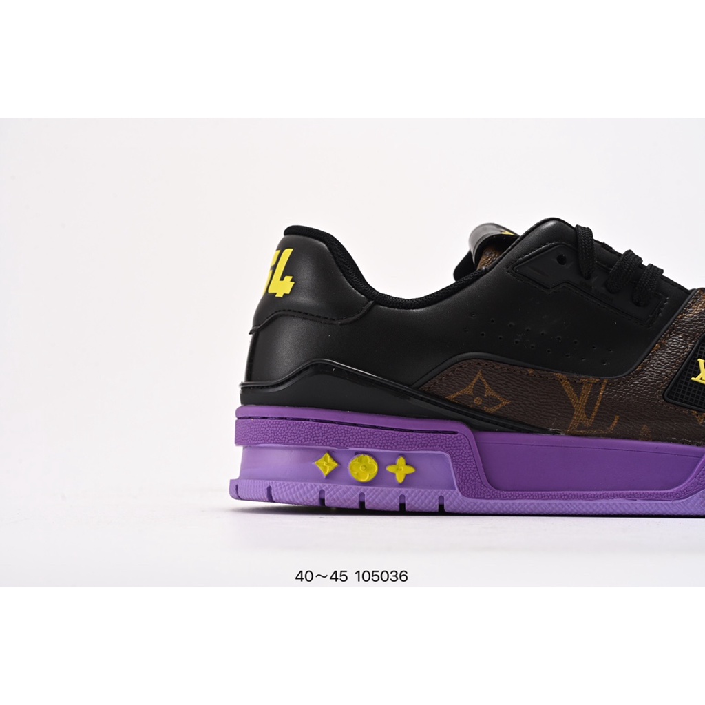 Giày Sneaker Thời Trang Màu Tím Vàng Dễ Phối Đồ