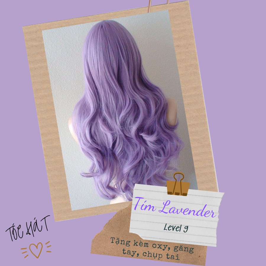 Thuốc nhuộm tóc màu TÍM LAVENDER kèm nâng tone
