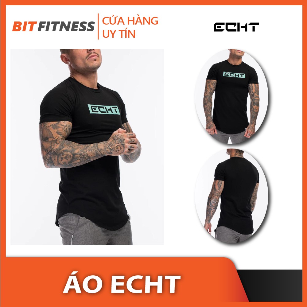 Áo thun ECHT cao cấp - Áo tập gym hàng xuất dư xịn - BiT Fitness chuyên đồ tập thể thao TEE.EC.LGVG