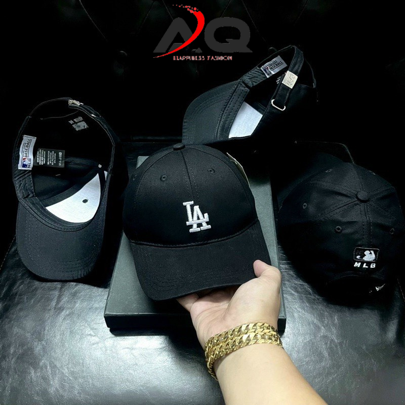 Nón kết thêu chữ LA mũ lưỡi trai chất kaki cotton cao cấp form unisex nam nữ AQ STORE