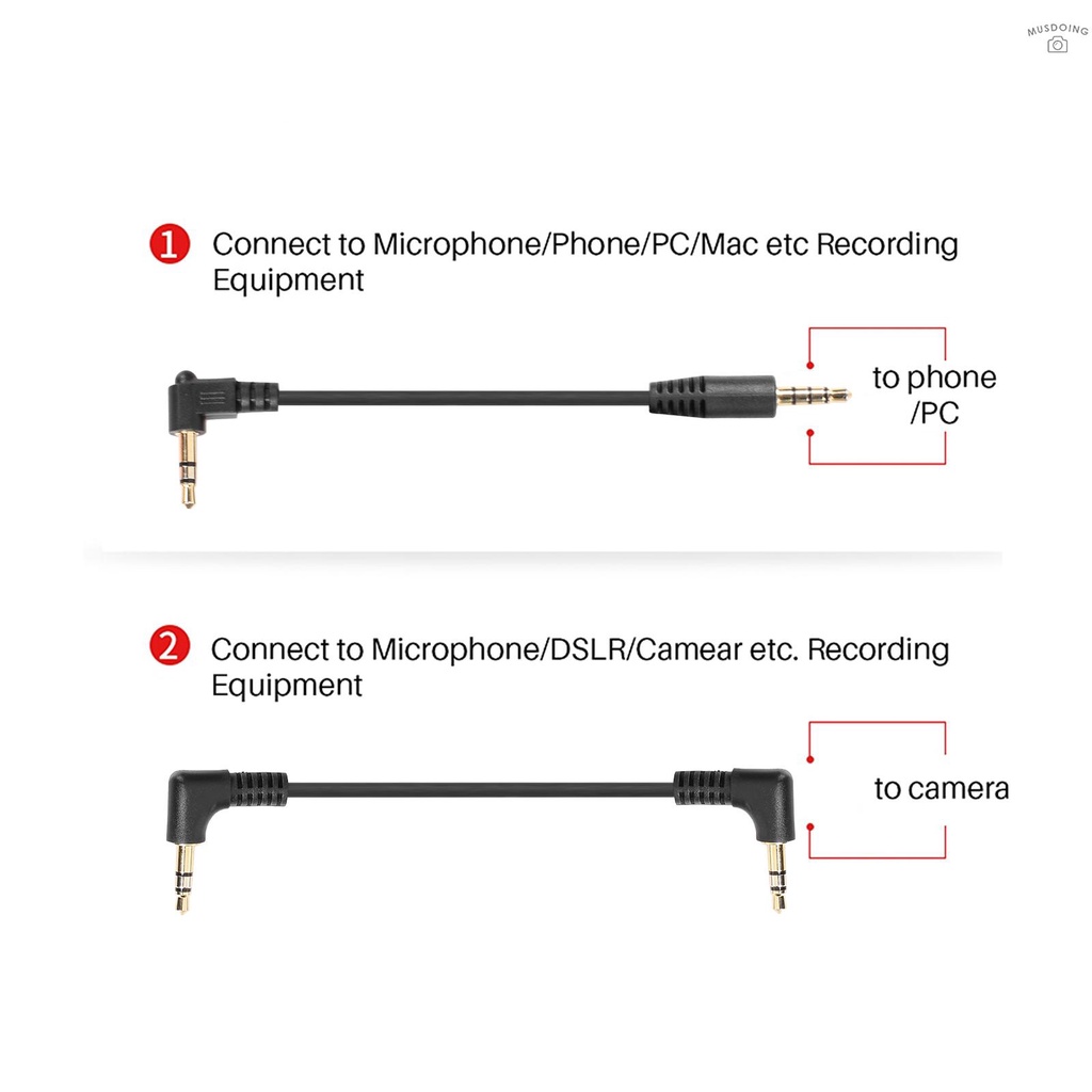 Micro Thu Âm Đa Hướng Cardioid-D-Directional Microphone Thu Âm Trực Tiếp Với Đầu Cắm 3.5mm Cho Máy Tính Bảng / Laptop Dslr