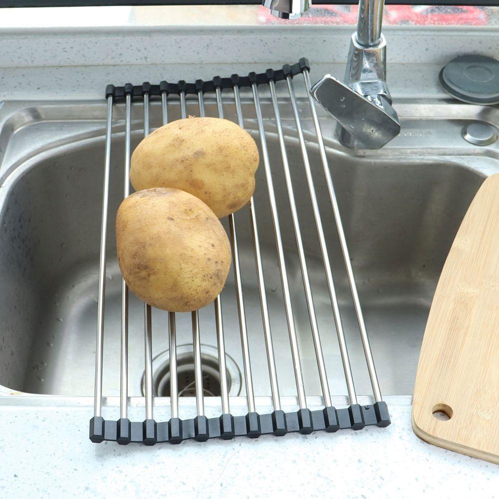 MOCHO Giá Úp Chén Đĩa Ráo Nước Đa Năng Chống Rỉ Sét Có Thể Gấp Gọn Cho Nhà Tắm