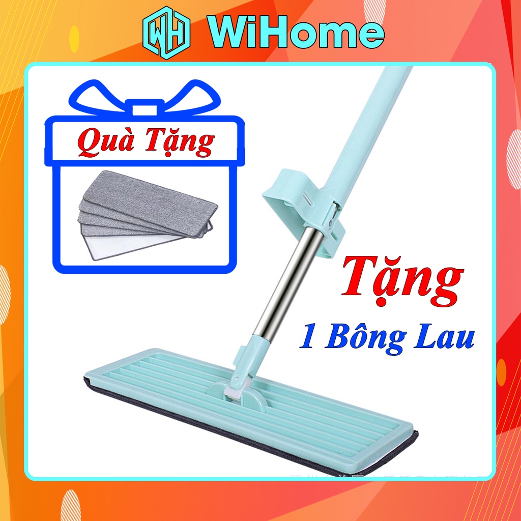 Cây lau nhà thông minh tự vắt cao cấp, chổi lau nhà 360 độ đa năng, cây lau nhà bền đẹp tiện lợi - Tặng kèm bông lau