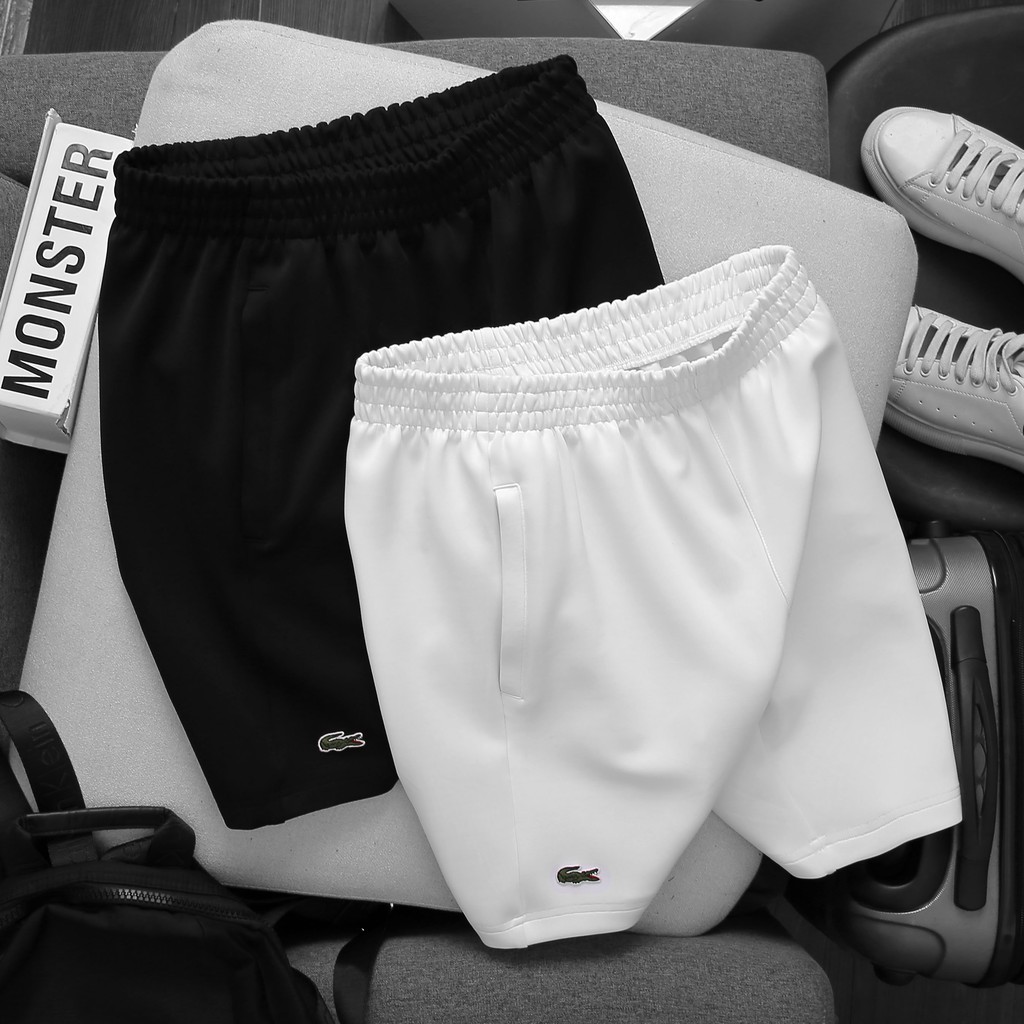 Quần đùi thể thao nam La cot chất liệu thun poly 2 da form trên gối mặc đá bóng tập gym QA Store