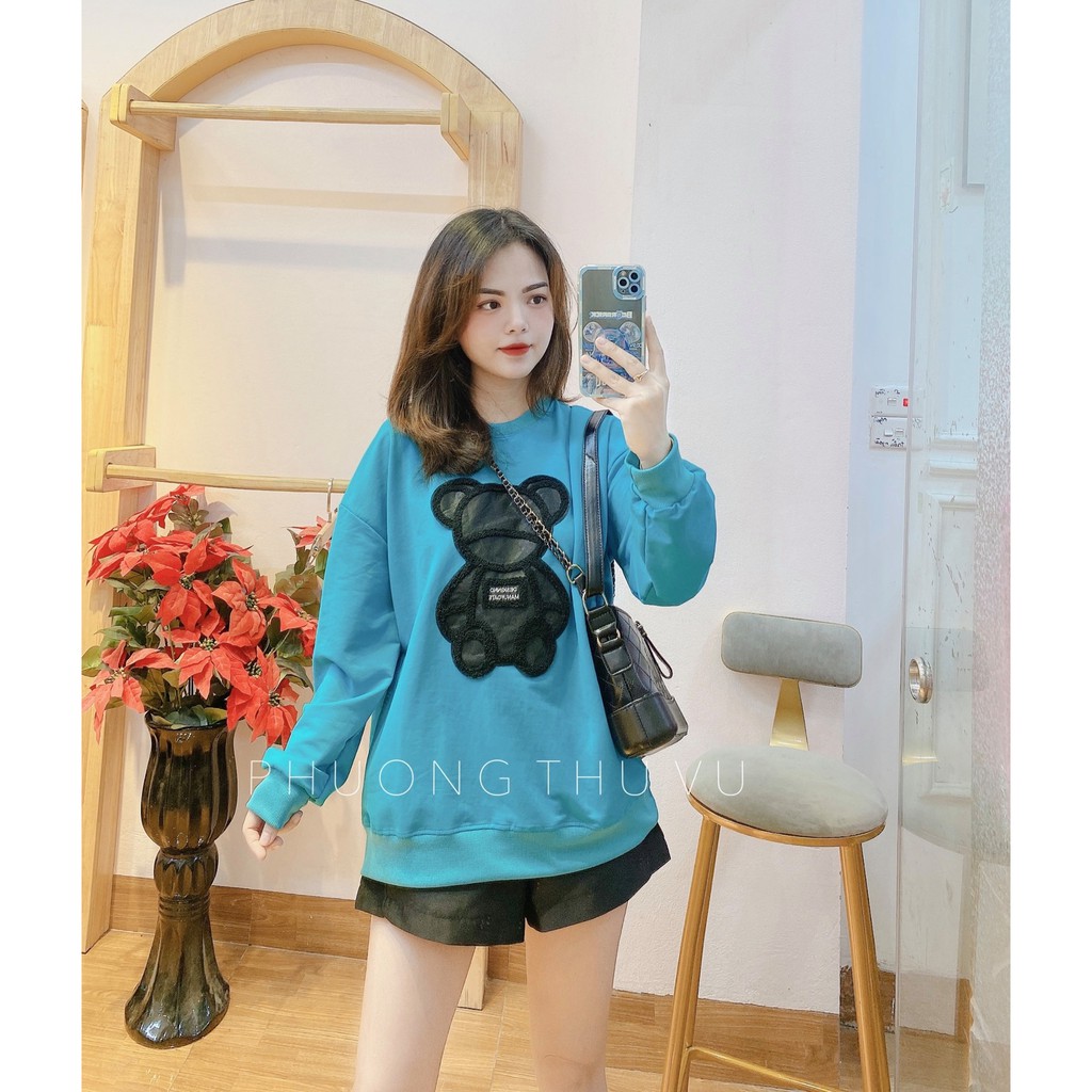 ÁO NỈ GẤU NỔI DÁNG SUÔNG ( 40kg - 68kg) - Ảnh thật tự chụp | BigBuy360 - bigbuy360.vn