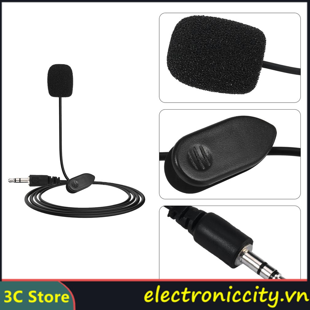 Micro mini cài cổ áo jack cắm 3.5mm có kẹp giữ cho máy tính bàn/notebook