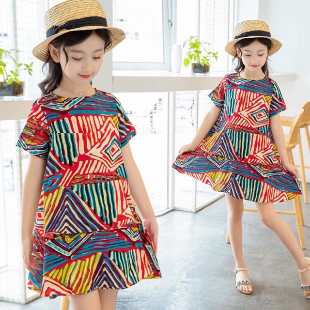 Đầm kate họa tiết