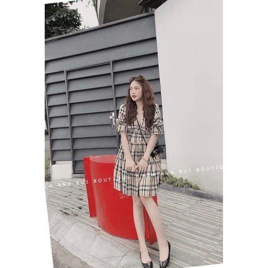Đầm bầu mùa hè ❤️ Váy bầu bigsize thiết kế kẻ sọc thời trang tôn dáng chất đũi hàn freesize từ 45 đến 70kg
