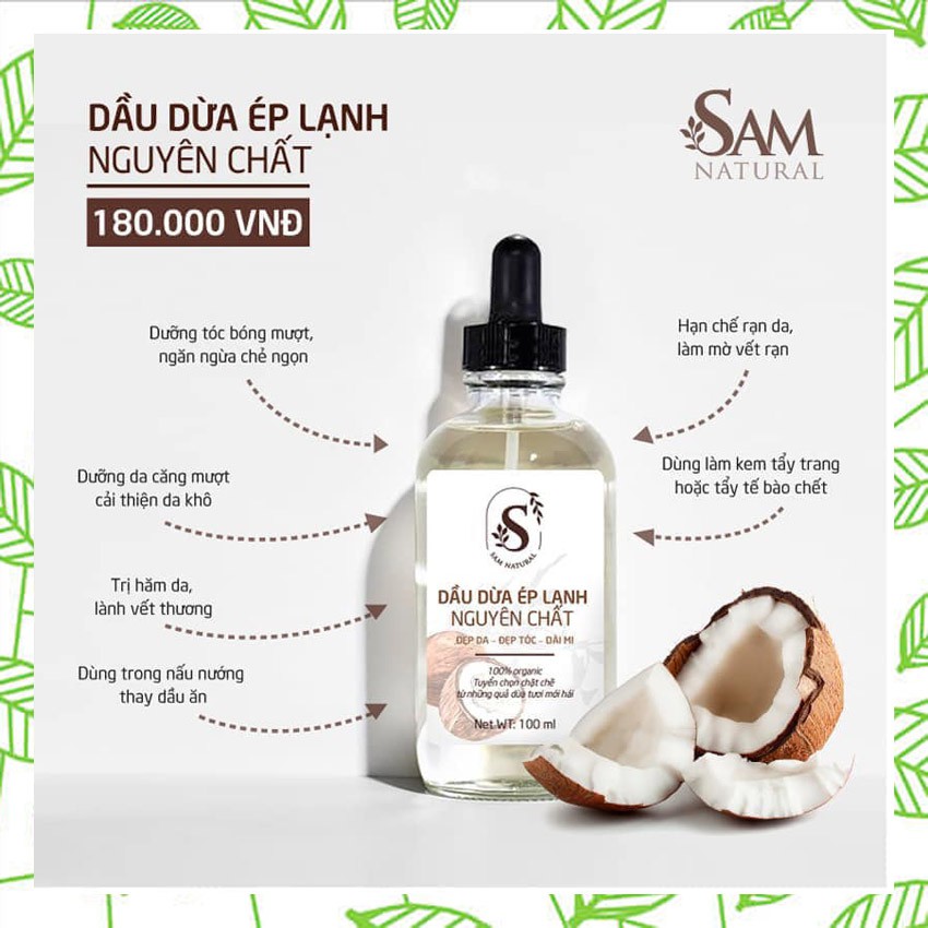 Dầu Dừa Ép Lạnh - Sam Natural