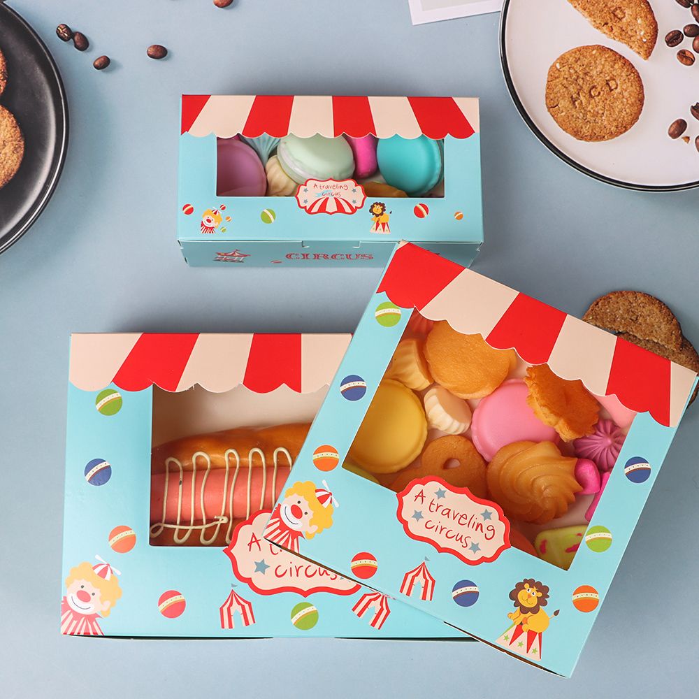 Set 10 hộp đựng bánh quy 2/4/6 ngăn màu trong suốt siêu bền chất lượng cao