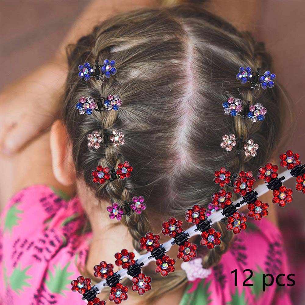 JENIFERDZ 12PCS/Set Hairpins Cute Hair Claws Hair Clip Women Fashion Rose Metal Lovely Lady Barrettes/Multicolor