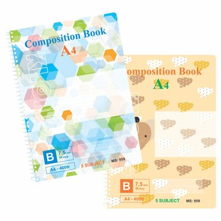 Sổ lò xo đơn Klong Composition Book - 400 trang; MS 959 - khách sỉ ib