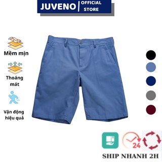 Quần Short Kaki Nam JUVENO Cao Cấp, Phong Cách Trẻ Trung, Hàng Luôn Sẵn 5 Màu