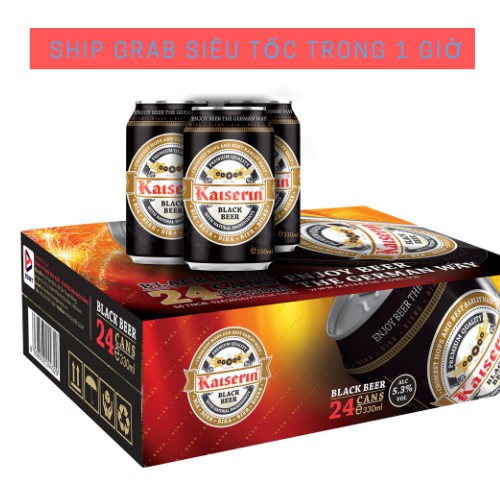 Bia Đen Đức Kaiserin Black thùng 24 lon,5.3%, 330ml HSD: Năm 2024