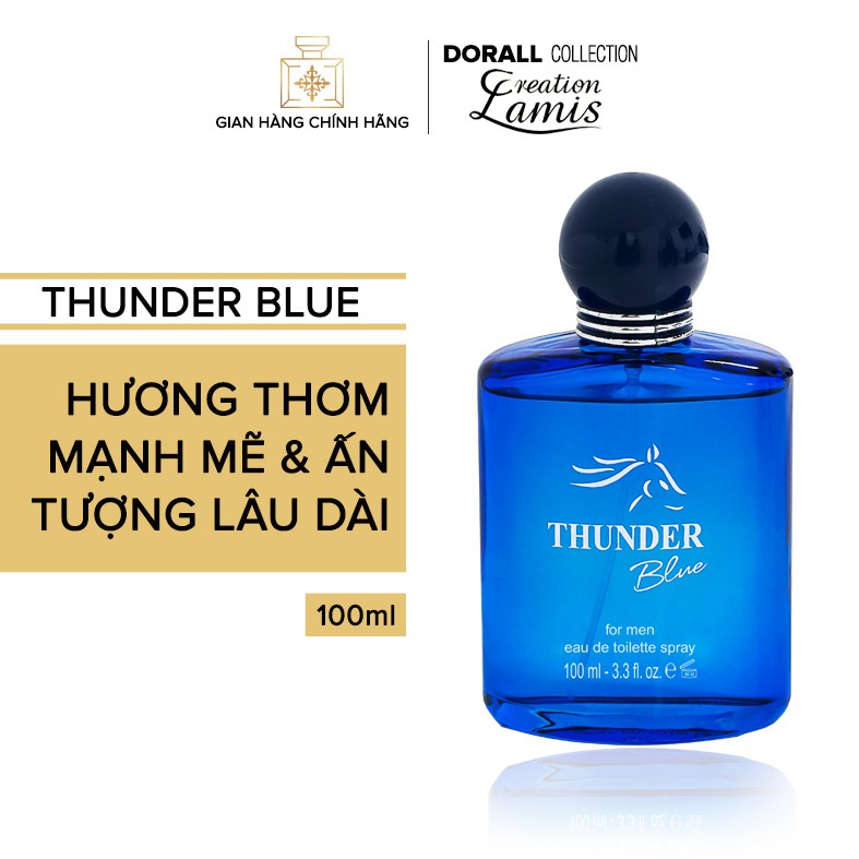 Nước hoa Dubai chính hãng dành cho nam Dorall Collection Thunder Blue hương thơm mạnh mẽ 100ml