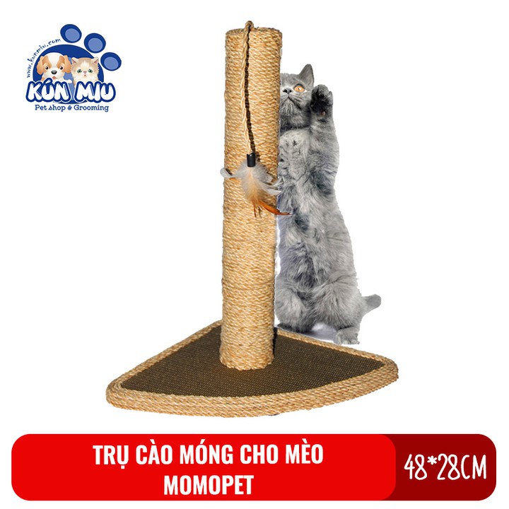 Trụ cào móng cho mèo Momopet Kún Miu chất liệu sisal giúp mèo thư giãn