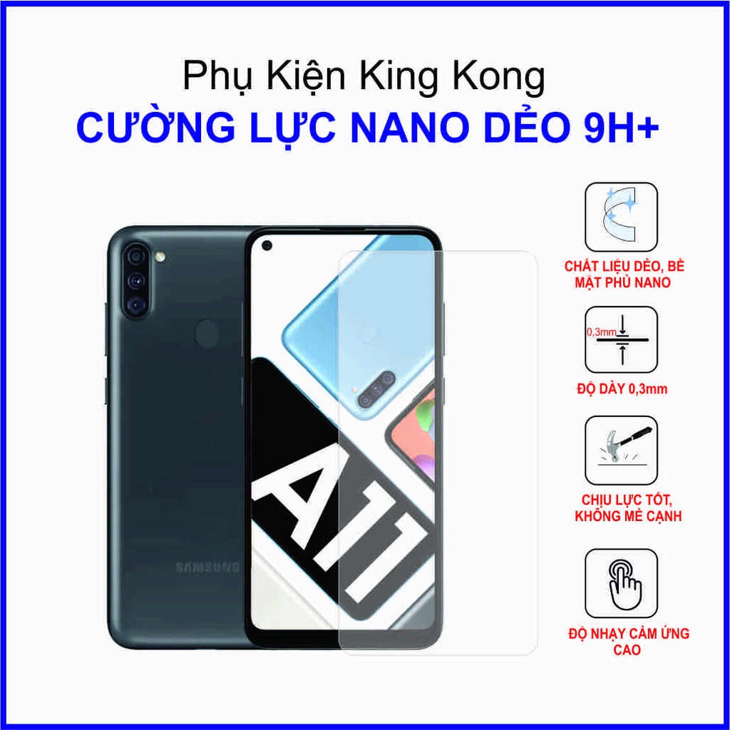Dán cường lực Samsung Galaxy A11 ,  cường lực nano dẻo 9H+