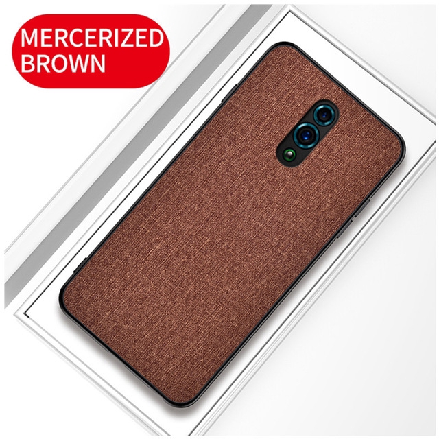 OPPO Reno 10x zoom Case Ultra Thin Soft Fabric Canvas Hybrid Protective Phone Cover