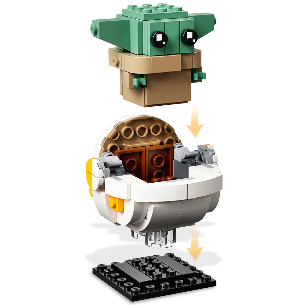 Lego 75317 Nhân vật The Mandalorian và the Child - Brick Headz - Lego Star wars Chính hãng