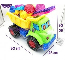 Đồ Chơi Xe Ben Xúc Cát ĐẠI Đi Biển size 50 CM hình mặt cười bằng nhựa