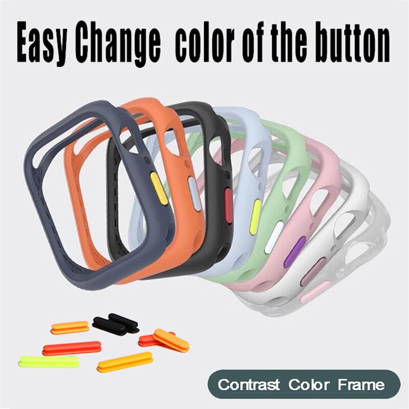 Khung Silicone Bảo Vệ Mặt Đồng Hồ iWatch 6 5 4 Se 44mm 40mm 38mm