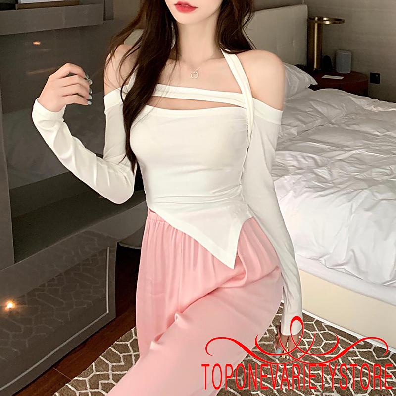 Áo Nữ Tay Dài Trễ Vai Màu Sắc Thời Trang Quyến Rũ