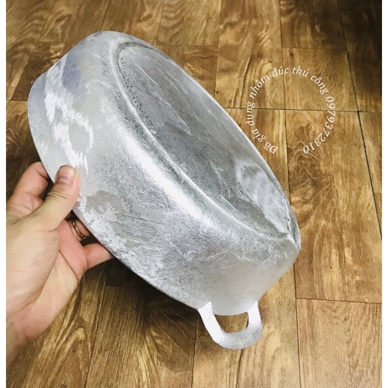 Chảo gang đúc đáy bằng cỡ lớn đk 35cm