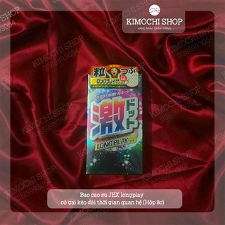 [Chính hãng cao cấp] Bao cao su JEX có gai kéo dài thời gian quan hệ Long Play (Hộp 8c)
