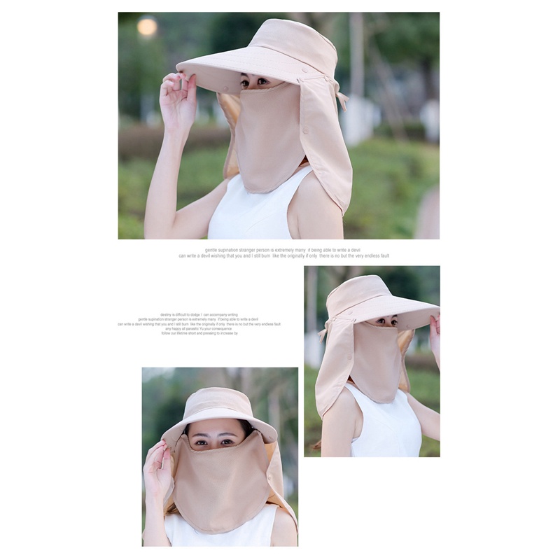 Tmdbyx Nón Chống Nắng Kèm Khẩu Trang Vành Rộng Có Thể Gấp Gọn Thời Trang Mùa Hè Cho Nữ