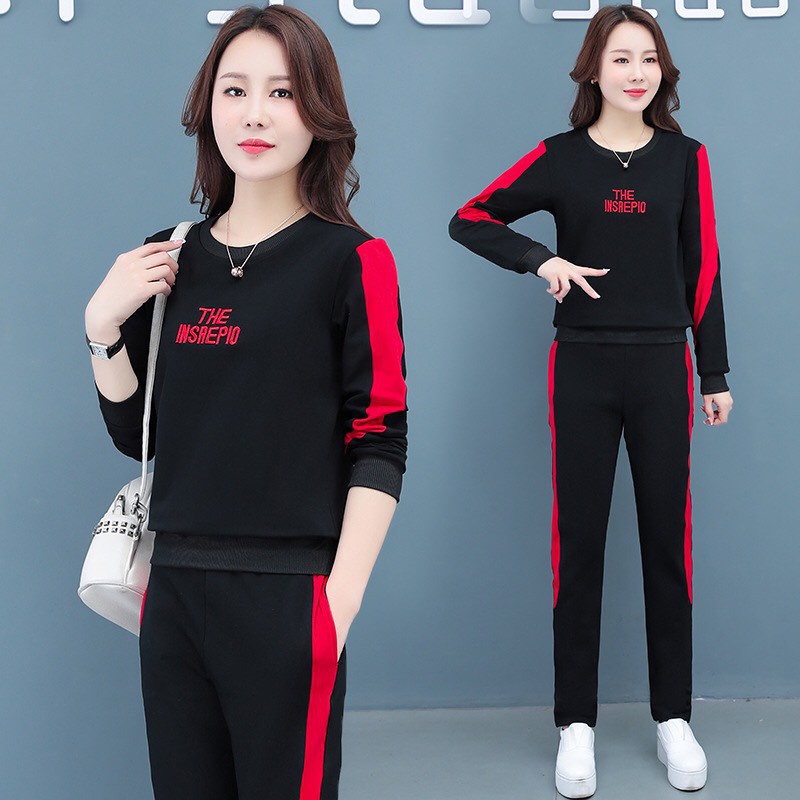 Bộ Nỉ Da Cá (40-62kg) mẫu &quot;THE IN&quot; dành cho phái nữ. Chất vải đẹp, màu sắc bắt mắt