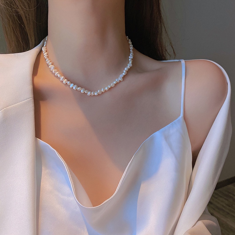 Vòng cổ chocker ngọc trai nhân tạo Her Acessories Dây chuyền choker nữ sang trọng