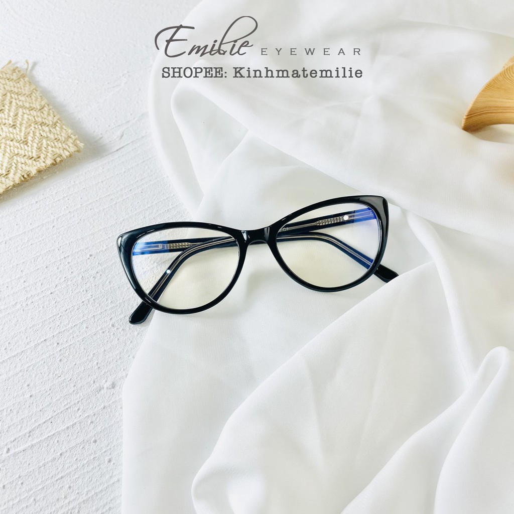 Kính mắt mèo nhựa dẻo càng gập lò xo Emilie eyewear phụ kiện thời trang 8013