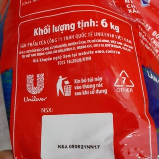 Bột giặt OMO sạch cực nhanh dạng túi đỏ 3KG