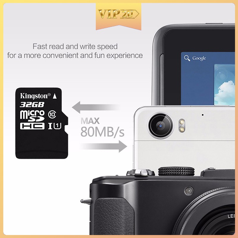 Thẻ nhớ vip2u Kingston Micro SD TF Class10 80MB / s 1-8G / 16G / 32G / 64G / 128G / 256G / 512G | BigBuy360 - bigbuy360.vn