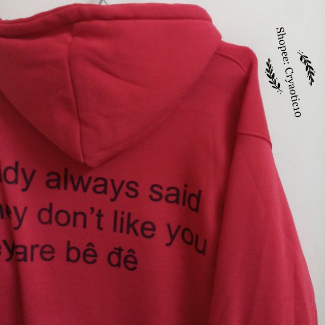 [Kèm hình thật] Áo hoodie Daddy always said if they dont like you, they are bê đê unisex