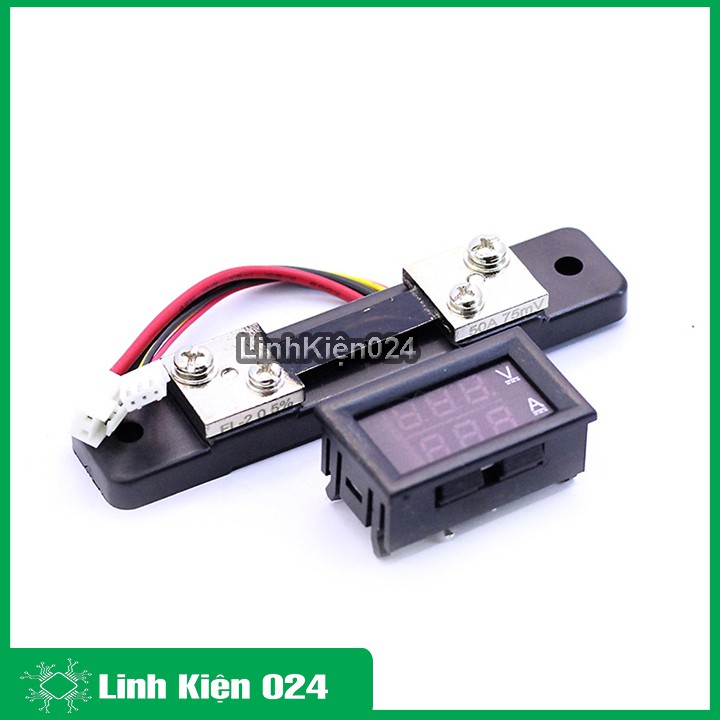 Đồng Hồ Đo Dòng Đo Áp 0-100VDC/100A Có Trở Shunt Đi Kèm