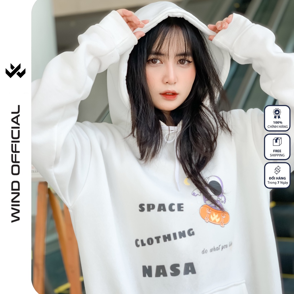 [Mã SKAMFA2411 giảm 10% đơn 100K] Áo hoodie unisex WIND form rộng nỉ nam nữ NASA HD23 thời trang thu đông oversize | BigBuy360 - bigbuy360.vn