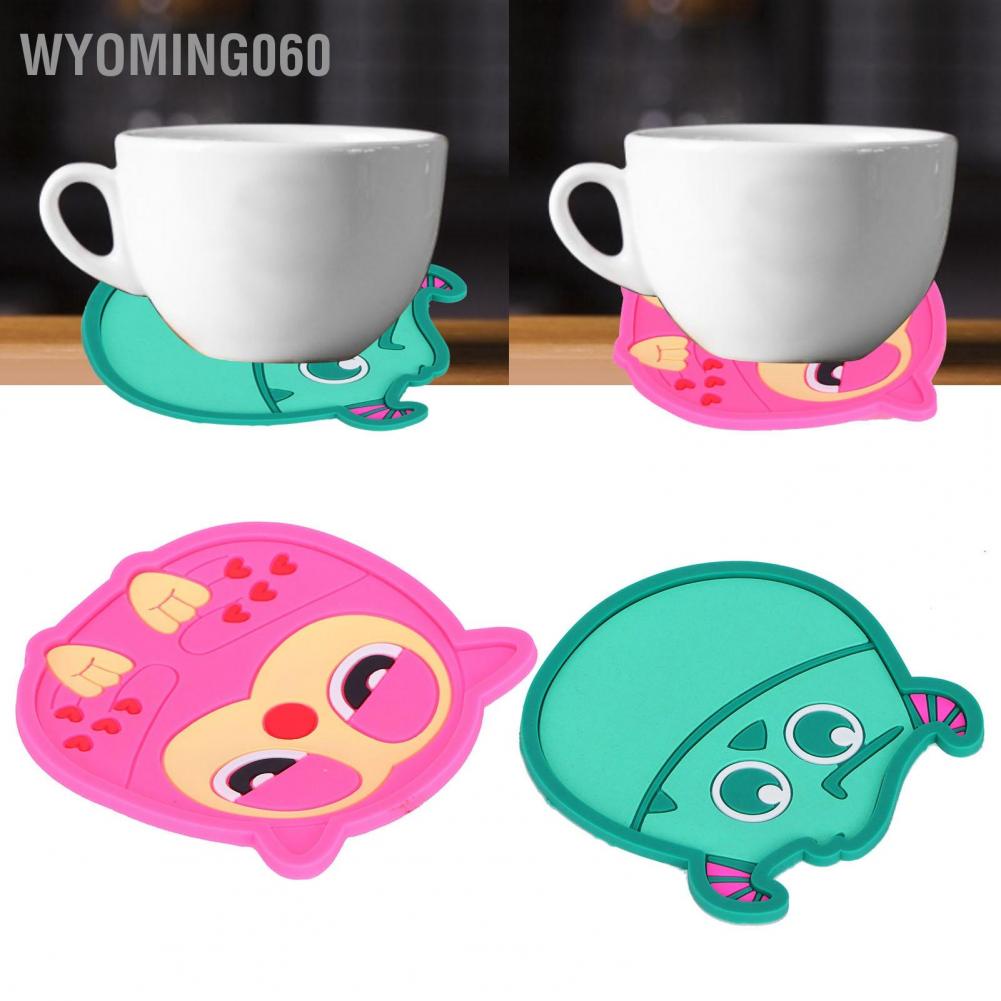 Wyoming060 Silicone Coaster Cartoon Anti-Scalding Heat-Insulated Cup Mat Dining Table Decoration