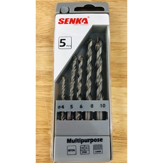 [HCM] SENKA Bộ 5 mũi khoan tường, bê tông chuôi trụ tam giác Φ4MM - Φ10MM