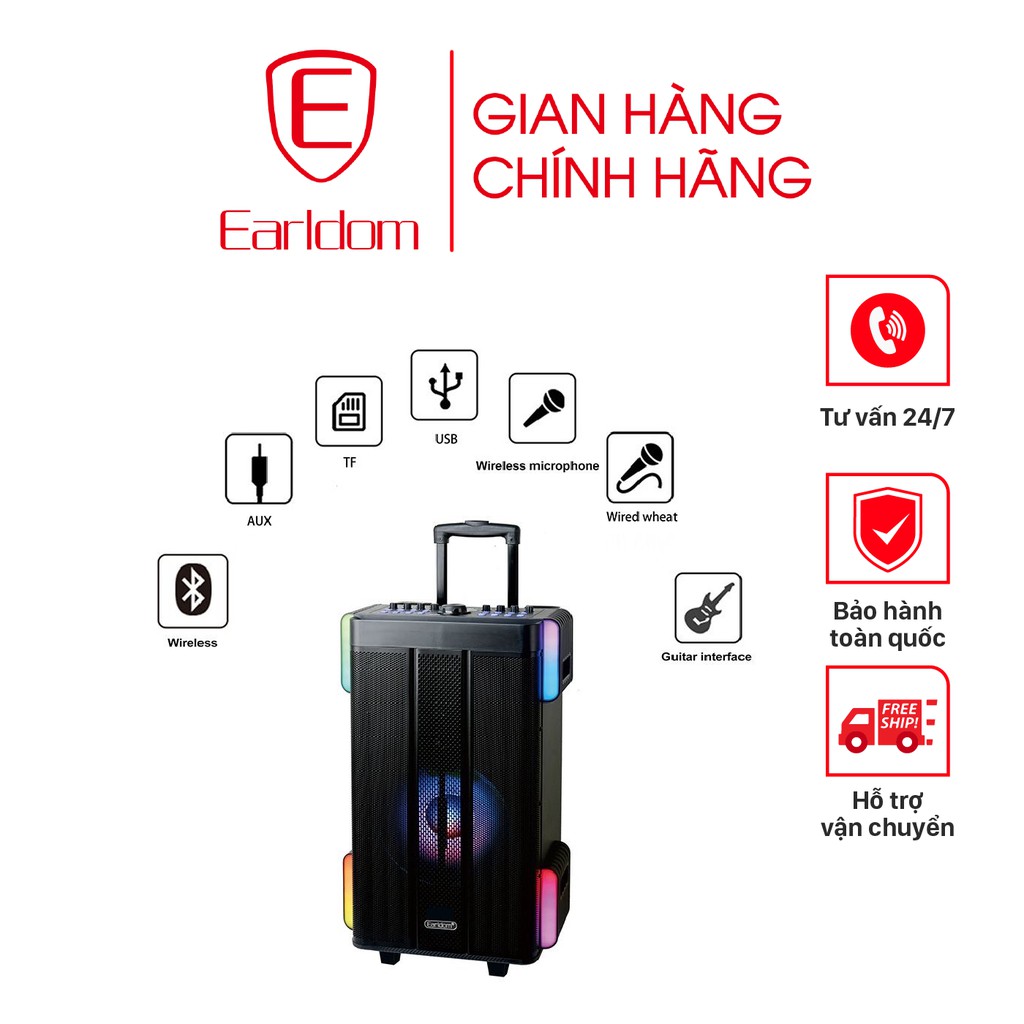 Loa kéo di động Earldom ET-LK4 ( Kèm 2 Mic không dây)