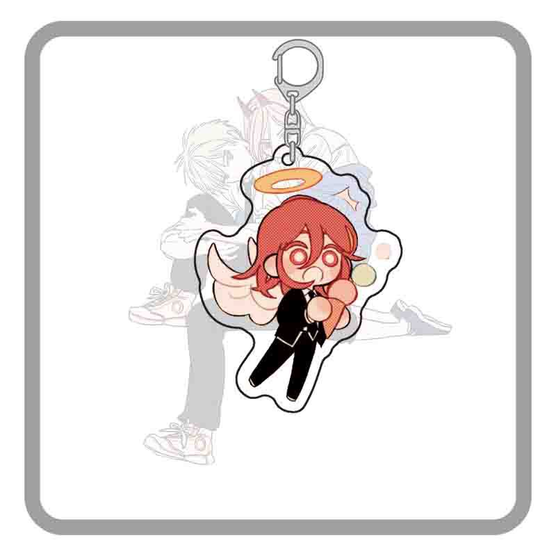 Chainsaw Man Anime Keychain Bag Acrylic Pandant Fashion Keyring Key Chain Pochita Collection souvenir props
